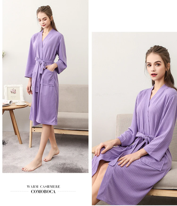 Men Woman Bathrobe Dressing Gown Plus Size M XL XXXL Lovers Summer Male Female Lounge Robes Nightgowns Couple Autumn Robe       34 (3)