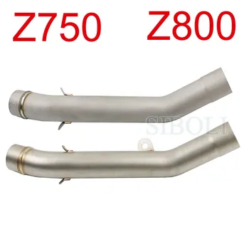 

Motorcycle Exhaust Middle Link Pipe For Kawasaki Z750 Z800 2010 2011 2012 2013 2014 Years Without Muffler