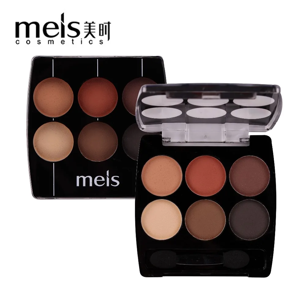 Goede 2017 Nieuwe Real langdurige Natuurlijke Meis Merk Oogschaduw Make Up Cosmetica Professionele 6 Kleuren Palet Matte Oogschaduw Ms0619