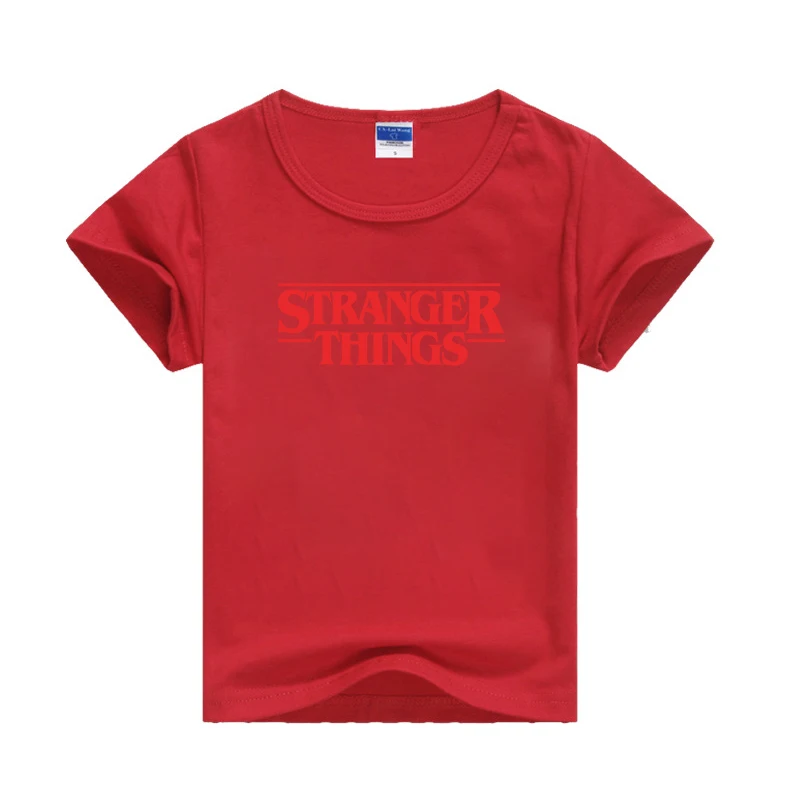 Футболка «странные вещи» Детская футболка футболки с рисунком для маленьких мальчиков и девочек летние светящиеся футболки с коротким рукавом Детские футболки - Цвет: 14