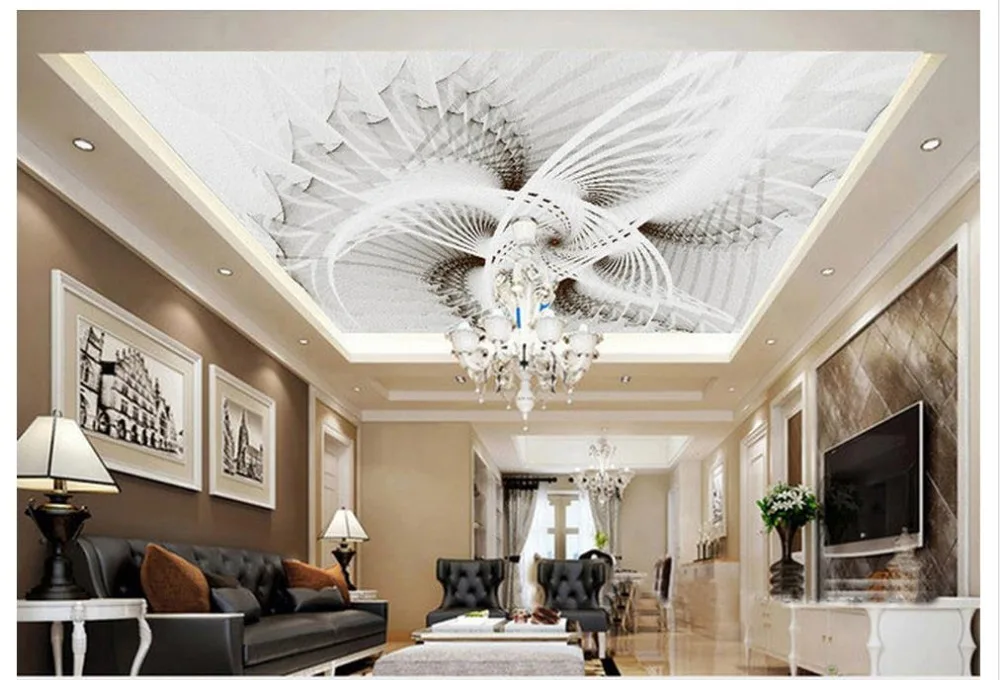 3d ceiling murals wallpaper Dimensional geometry art Zenith mural wall Home Decoration | Обустройство дома