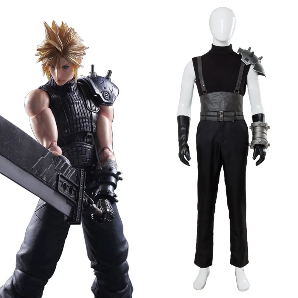 Костюм для косплея Final Fantasy VII 7 костюм с облаками и полосками полный Хэллоуина