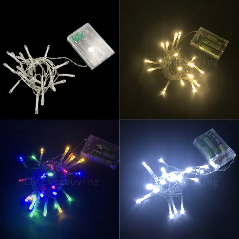 

2M Xmas Tree LED String Lights 3*AA Battery Operated Waterproof Fairy LED Christmas Lights For Holiday Party Wedding Decoration