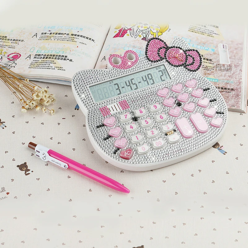 

CHIPAL Lovely Kitty Scientific Calculator Dual Power Solar Energy Battery Kids Basic Calculator Supply for Desktop Calculating