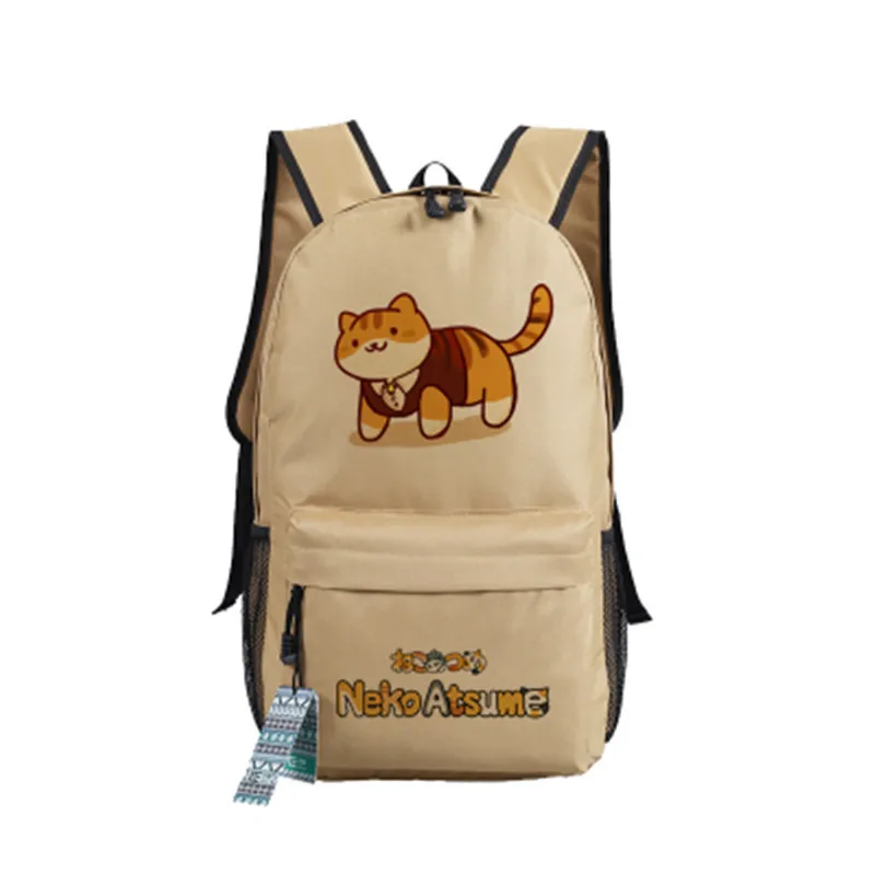  Neko Atsume Women Cat Backpack kawaii Cute Shoulder Bags  Cartoon Travel Backpack Laptop Daypack(12) : Electronics