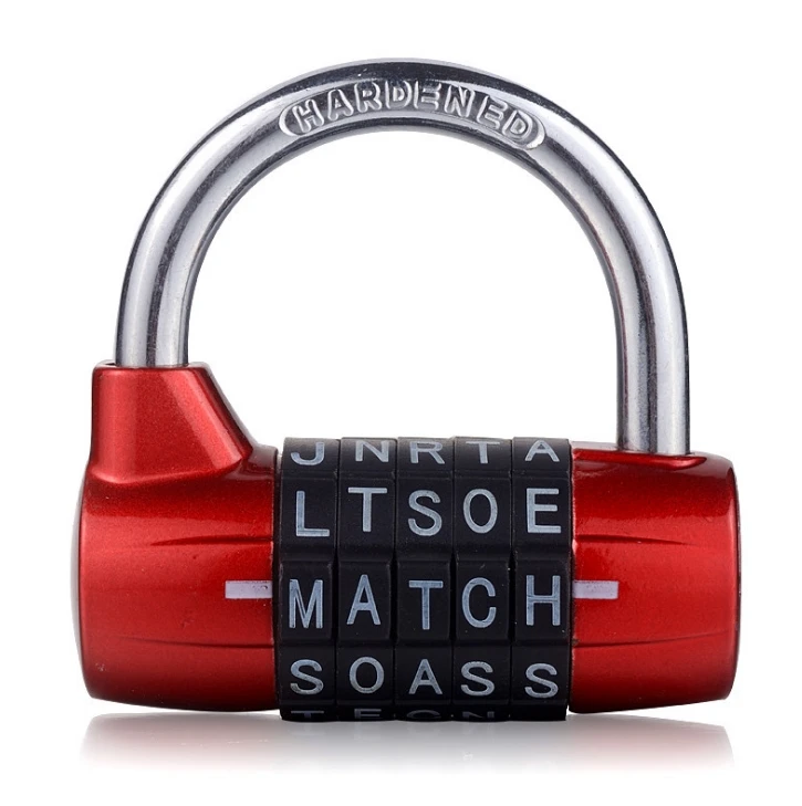 

5 bit letters Letter lock Alphabet lock Password lock Alphabetic password lock Big gym Locker Secret room prop padlock