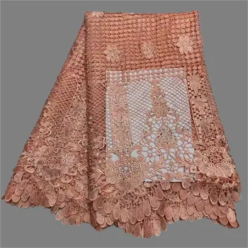 

Latest guipue mesh textile fashion water soluble lace fabric with rhinestones for dress ZQW21(5yds/lot)