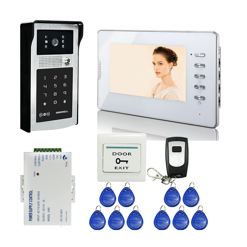 FREE SHIPPING New 7 Color LCD Video font b Door b font Phone Intercom System 1