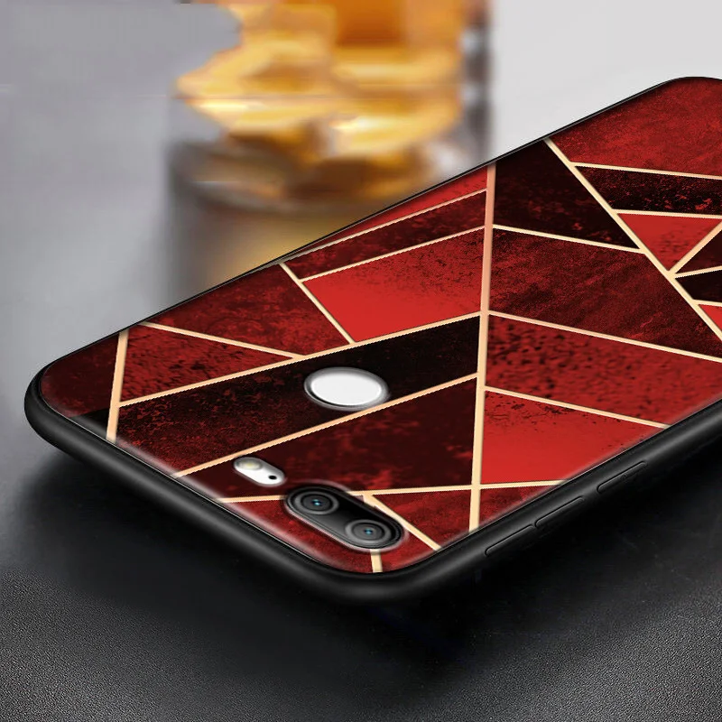 Geometric  silicone case honor 9 lite (10)