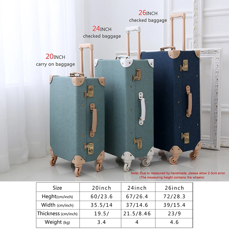 Women Vintage 2pcs Luggage Sets 