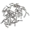 OUTKIT 50pcs Fishing Swivels Rolling Swivel Interlock Snap Size 7/8/10/12 Hook Lure Connector Terminal Tackle Swivel Fishing ► Photo 3/6