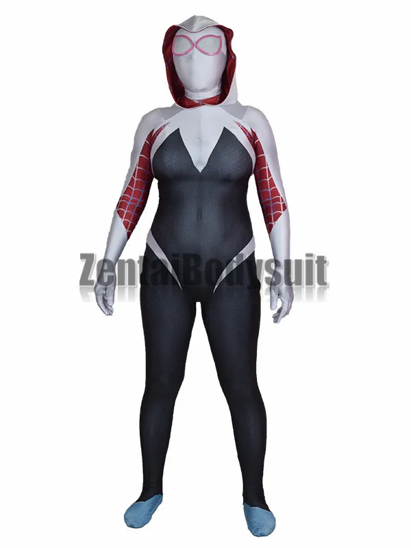 Потрясающий костюм Человека паука Гвен Стейси зентай на Хэллоуин|zentai suit|gwen stacy