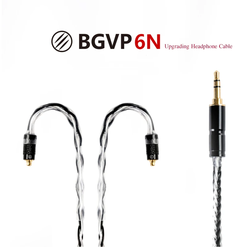 

BGVP 2.5/ 3.5/ 4.4mm 600 Wire 6N OCC Pure Silver Plating MMCX Earphone Cable 8 Core Balancing Audiophile Mixed Braided Cable