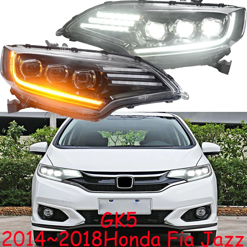 1 комплект Автомобильный Стайлинг для Honda Fit Jazz GK5 фара светодиодный автомобильные аксессуары Передняя лампа Jazz Fit hi lo beam