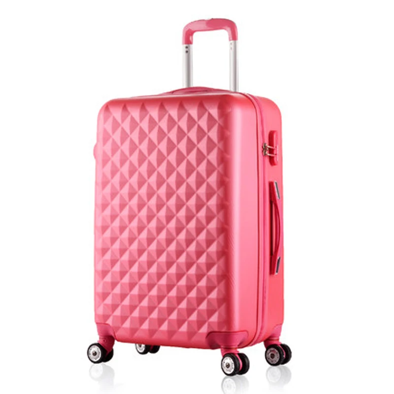 Maletas con ruedas para Maleta de viaje de 20 pulgadas con diamantes, equipaje de viaje ABS, equipaje rodante, Maleta rosa|pink suitcase|rolling luggagetravel luggage - AliExpress