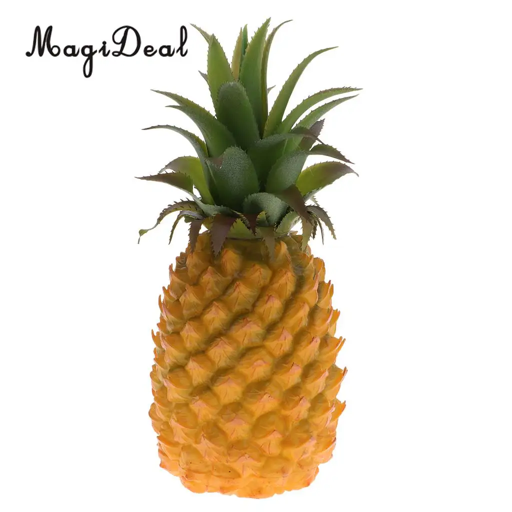 MagiDeal Large Yellow Pineapple Tropical Fruits Decorative Foam Artificial Imitation Fake Decorations Display Decor DIY Craft images - 6