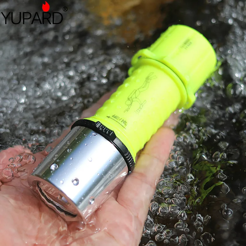 YUPARD Q5 XPE светодиодный Дайвинг ныряльщик Водонепроницаемый подводный фонарик