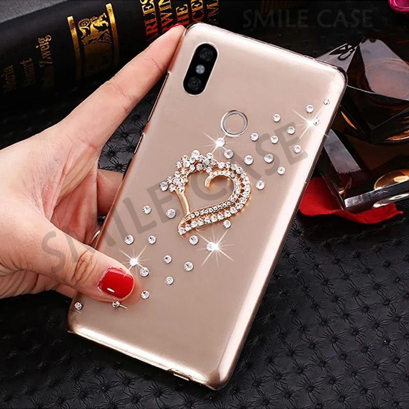 

Smile Case for Xiaomi Mi A2 lite Cover 5.84 Bling bling Luxury Rhinestone Cover for Xiaomi Mi A2 5.99" Funda Xiaomi A2 Lite Case