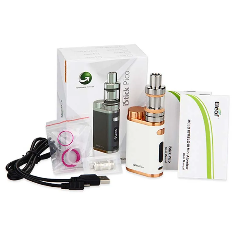 Оригинальный набор для вейпа Eleaf iStick Pico TC 75 Вт с мини баком MELO 3 2 мл и катушкой EC 0 Ом