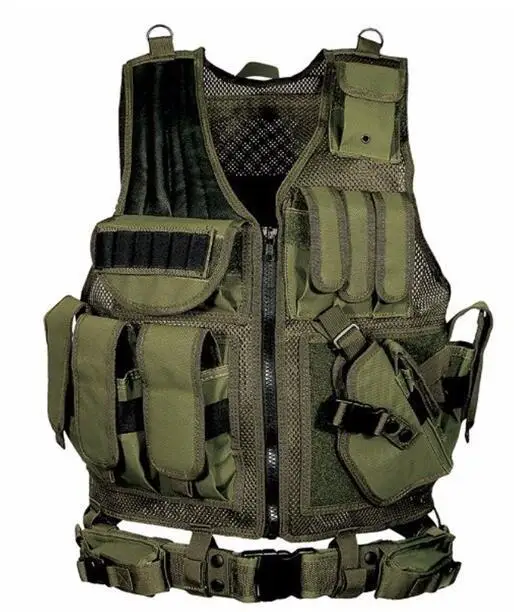 Армейский Fan CS полевой тактический жилет для мужчин и женщин, уличная Военная тренировочная охотничья стрельба, походный жилет, камуфляжная форма, защитное снаряжение - Цвет: Green