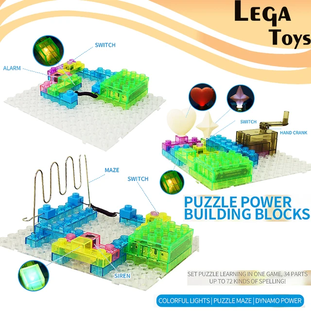 US $31.20 Electronic Blocks 72 Projects Integrated Circuit Kits Physics Science Experiment Kits 34PCS STEM Ed