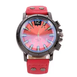 2017 Новый модный бренд мужские спортивные часы и Круглый циферблат досуг пояса часы человек творческий дизайн кварцевые наручные часы
