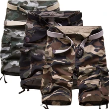 Мужские брюки-карго Шорты торговли Мужская Повседневная Комбинезоны высокого качества мужские камуфляжные армейские мужские тренировки Шорты