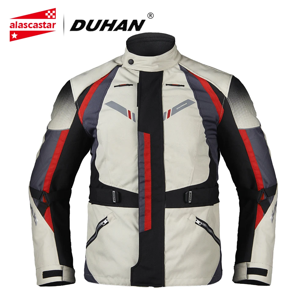 

DUHAN Motorcycle Jacket Cold-proof Windproof Moto Jacket Protectors Armor Motocross Jacket Men Autumn Winter Jacket