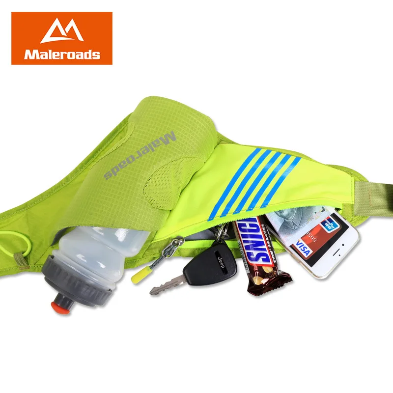 Maleroads Sports Bag Waist Pack Running Bag Marathon Water Bottle Pack