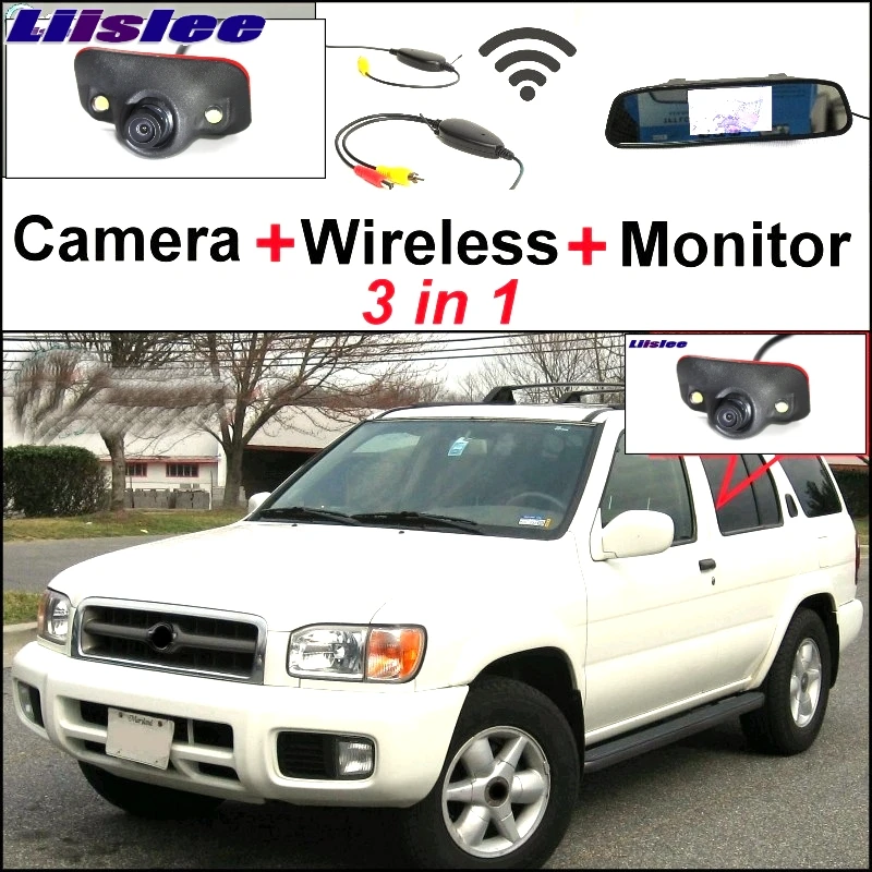 3 in1 Special Rear View Camera + Wireless Receiver + Mirror Monitor Back Up  Parking System For Nissan Pathfinder R50 1995~2004