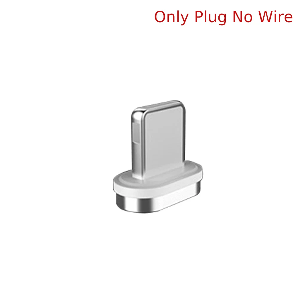 FLOVEME быстрое зарядное устройство с магнитом USB кабель для iPhone Micro usb type C кабель 3A Магнитный USB светодиодный провод для samsung Xiaomi - Цвет: only plug no wire
