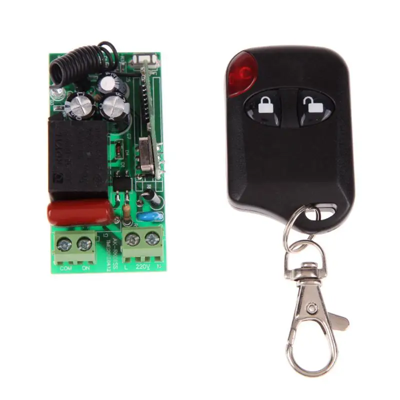 Remote Control Switch  AC180-240V 315MHz 433MHz Remote Control Switch Relay Receiver Module with 2-Button Remote Control