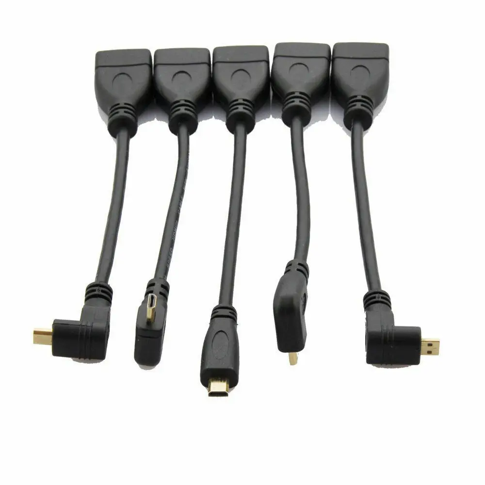

15cm 90 Degree Angle HDMI Micro Male to HDMI Female Cable Cord Adapter