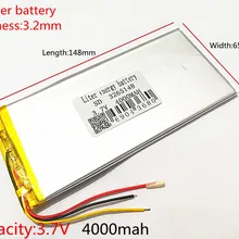 3 линия 3,7 V, 4000 mAH(полимерный литий-ионный аккумулятор) литий-ионный аккумулятор для планшетных ПК 7 дюймов 8 дюймов 9 дюймов 3265148