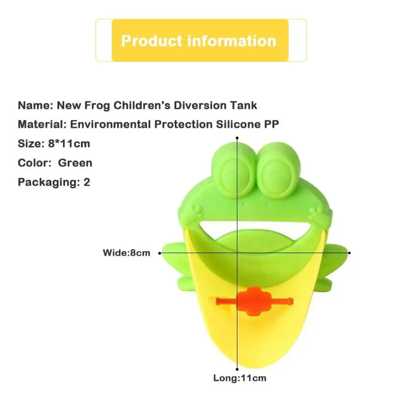 Форма лягушки гаджеты для ванной комнаты насадки для крана для детей мытья рук кран Портативный Детские Игрушки для ванны дети мыть руки
