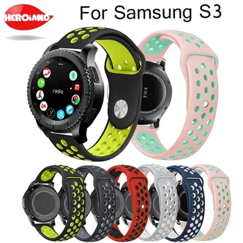 

New Rubber Strap for Samsung Gear S3 sport Frontier Classic Silicone Watch Band for xiaomi huami amazfit bip pace lite belt 22mm