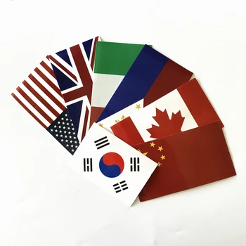 

Hot Sale 7PCS Travel National Flags Random Stickers Korea Canada USA England Luggage Suitcase Decal Laptop Decor Sticker