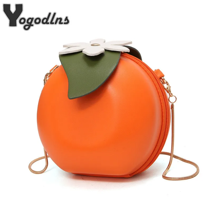 Women Crossbody Bags Famous Red Circular Orange Fruite Bag Fashion