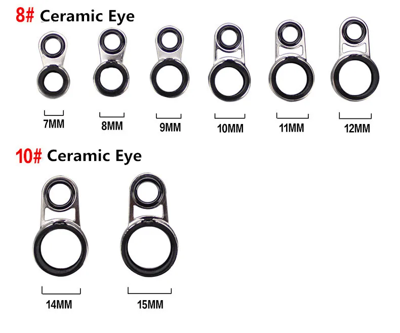 Multiple Sizes Telescopic Sea Fishing Rod Guide Rings 23456789101112mm Diameter Rock Fishing Rod Repair Guides Ring (7)