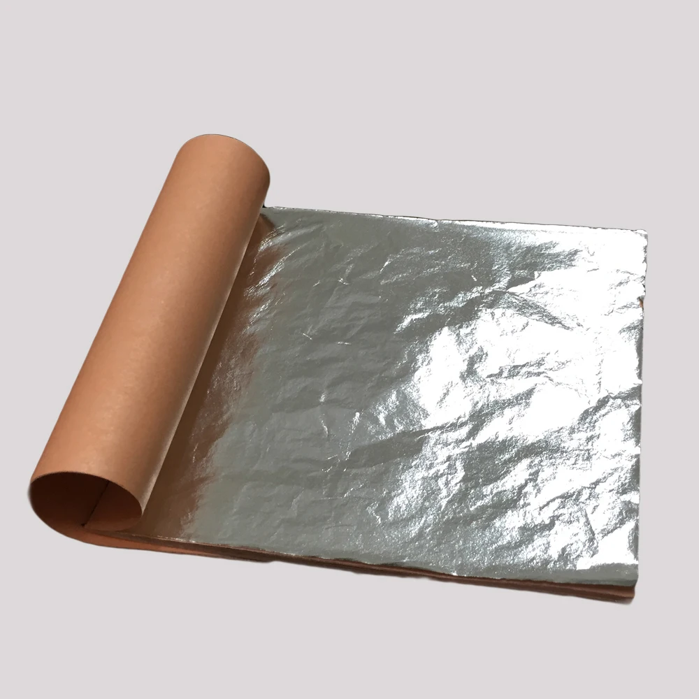 

DIY 5 Sheets a Booklet Italian Imitation silver Gold leaf - Aluminum Copper Gilding Leaf for Funiture home Decoration