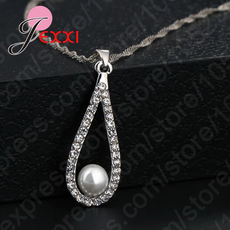 Женское ожерелье из серебра 925 пробы с искусственным жемчугом|necklace purchase|necklace ledpearl