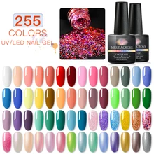 MEET ACROSS 7ml Nail Polish Holographic Glitter Gel Nail Polish Set Shine Gellak Manicure Soak Off Nail Art Varnish