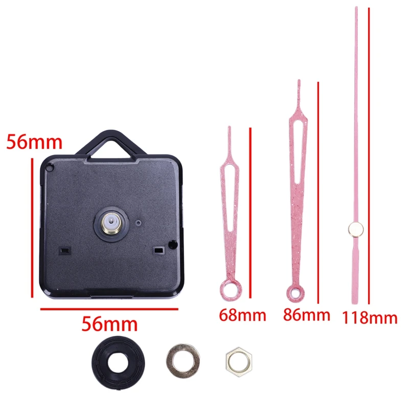 1 комплект бесшумные большие настенные часы кварцевый механизм черный и красный набор для ремонта рук набор инструментов с крюком