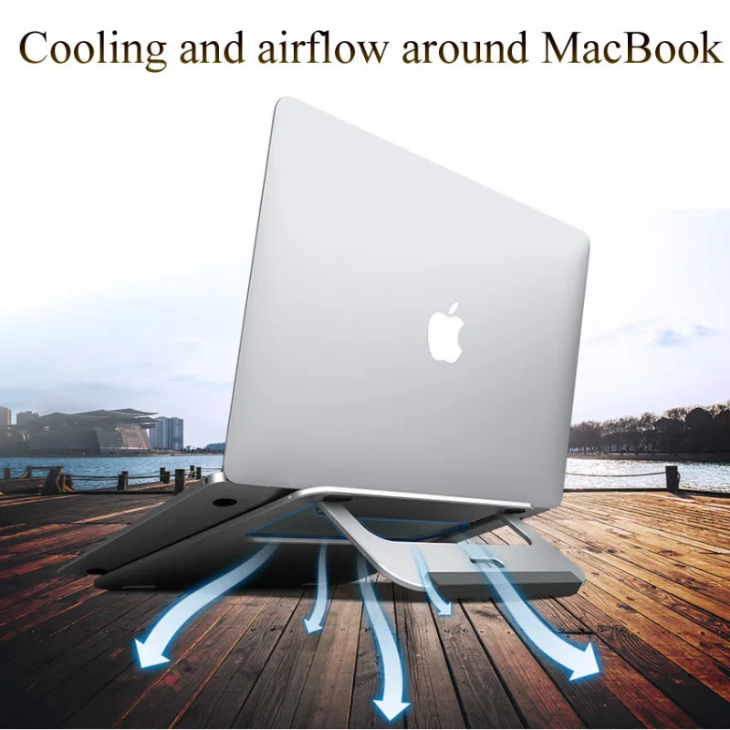 WIWU Universal Aluminum Laptop Stand Adjustable Cooling Cooler Desk Pad Desktop Holder Bracket For Macbook Air/Pro Notebook