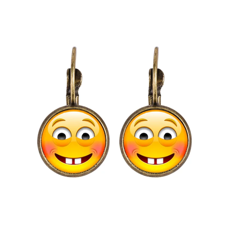 2017 Винтаж серебро Цвет emoji Jewelry Для женщин Интимные аксессуары модные смайлики