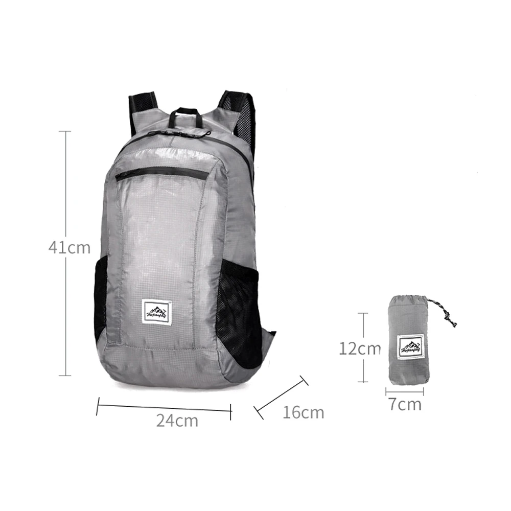 20л легкий портативный складной рюкзак, водонепроницаемый рюкзак, складная сумка, сверхлегкий рюкзак для женщин и мужчин, для путешествий и пеших прогулок
