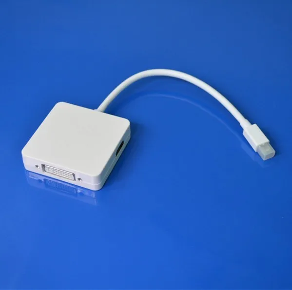 100 шт./лот Многофункциональный 3 в 1 Thunderbolt Mini DisplayPort-DVI HDMI Dp Кабель-адаптер для Mac Pro air