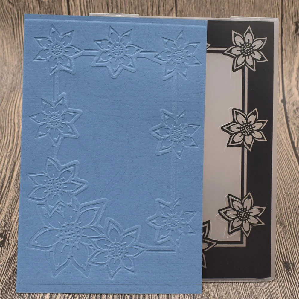 

Flowers Frame Plastic Embossing Folders DIY Scrapbooking Card Making Paper Embossing Craft Template