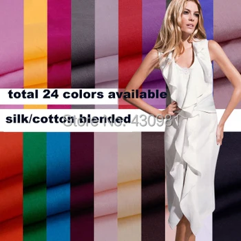 슈퍼 거래! 실크/면 원단 순백색 실크 소재 드레스 안감 실크면 티슈 가볍고 부드러운 실크 안감