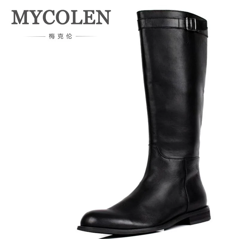 MYCOLEN/Мужские ботинки в байкерском стиле винтажные армейские с высоким берцем